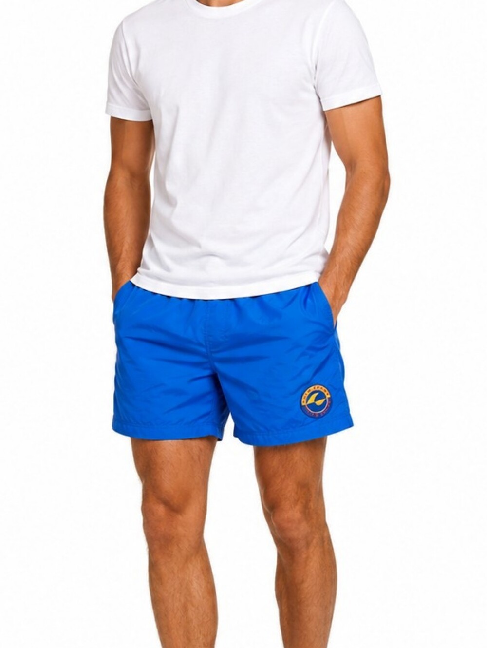 Vintage 90s Ralph Lauren Polo Sport Swim Shorts Cookie Logo Size M DEADSTOCK